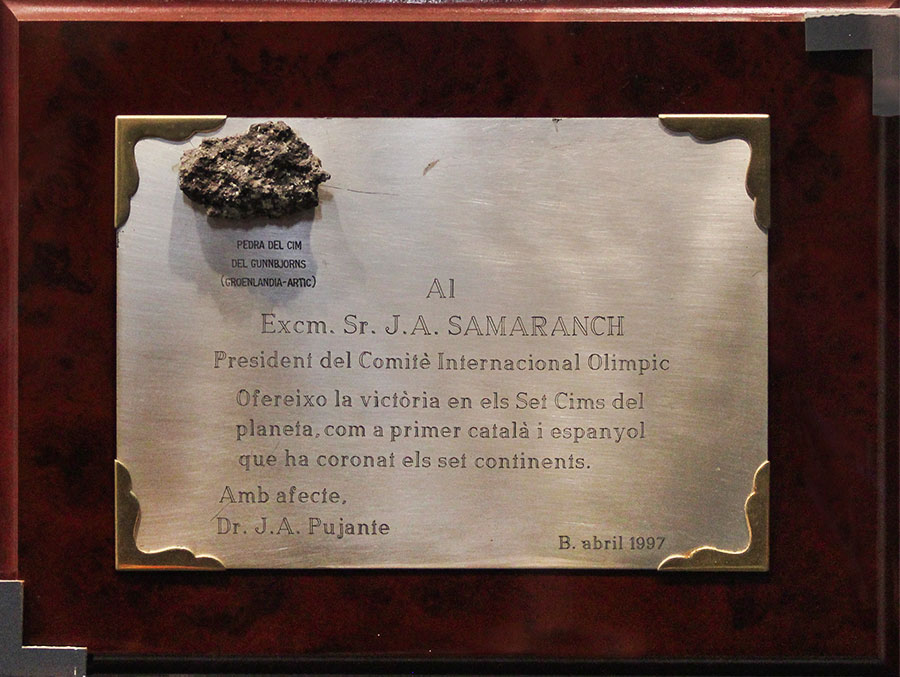 1997年萨马兰奇因推广加泰罗尼亚语和西班牙语做出贡献而获得的奖牌