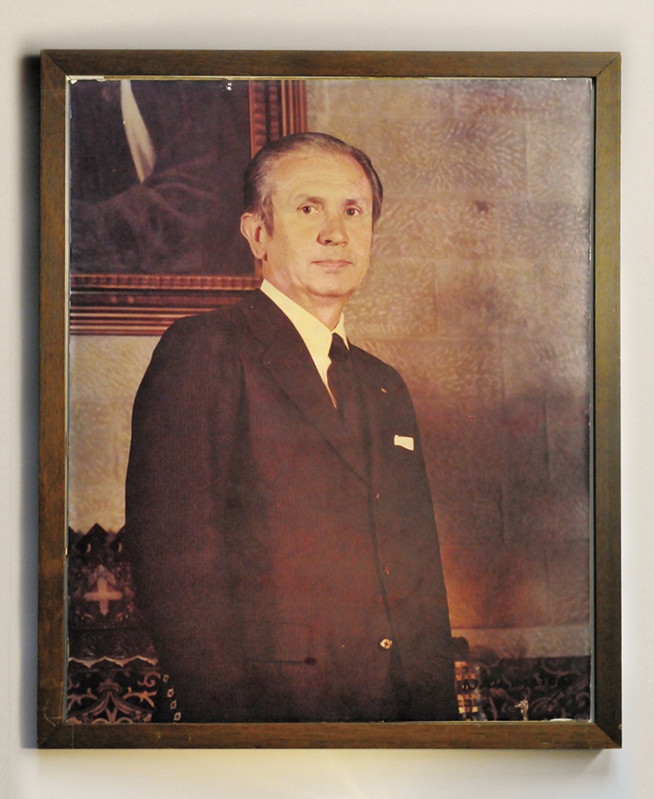 1973萨马兰奇就任巴塞罗那省议会议长的照片